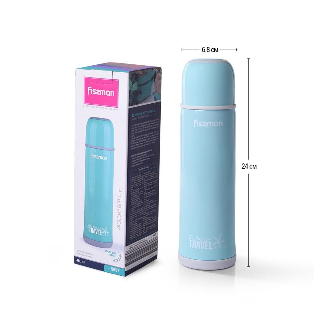 Термос питний дитячий Fissman 6,8x24 см 480 мл із нержавіючої сталі Блакитний (9657) - фото 3 Термос питний дитячий Fissman 6,8x24 см 480 мл із нержавіючої сталі Блакитний (9657) - фото 3