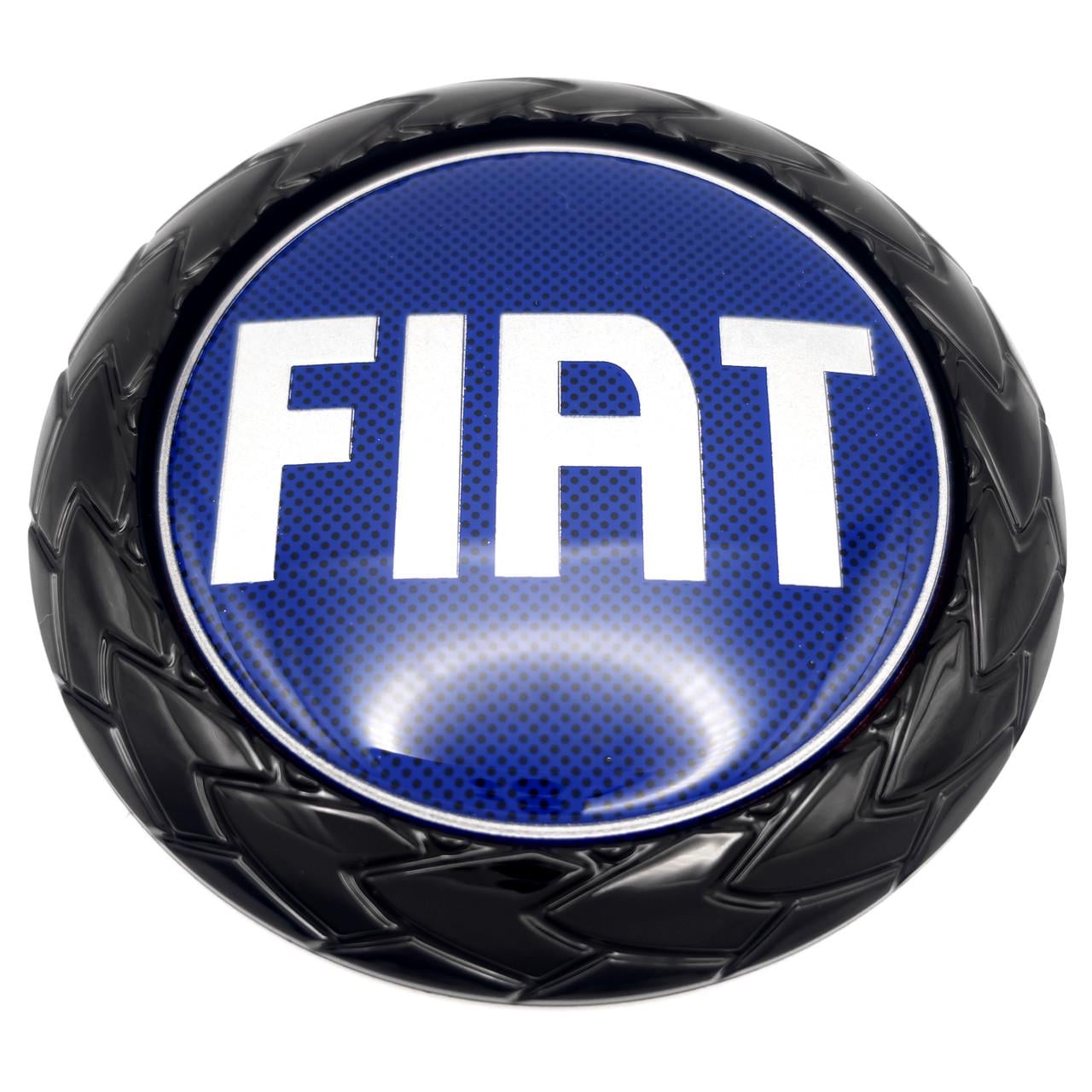 Эмблема Fiat 98 мм Черный/Синий глянцевый (3037207593)