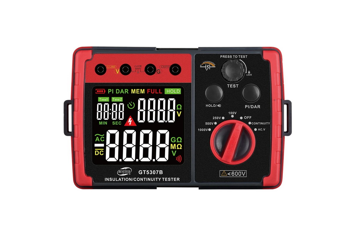 Мегаомметр Benetech GT5307B вимірює опір ізоляції (2659304829)