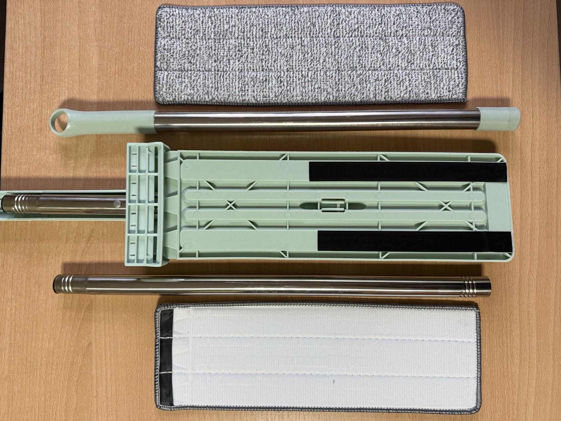 Швабра-окномойка автомат PREMIUM с механизмом отжима с 2 насадками и металлической ручкой 120 см (26566369) - фото 10