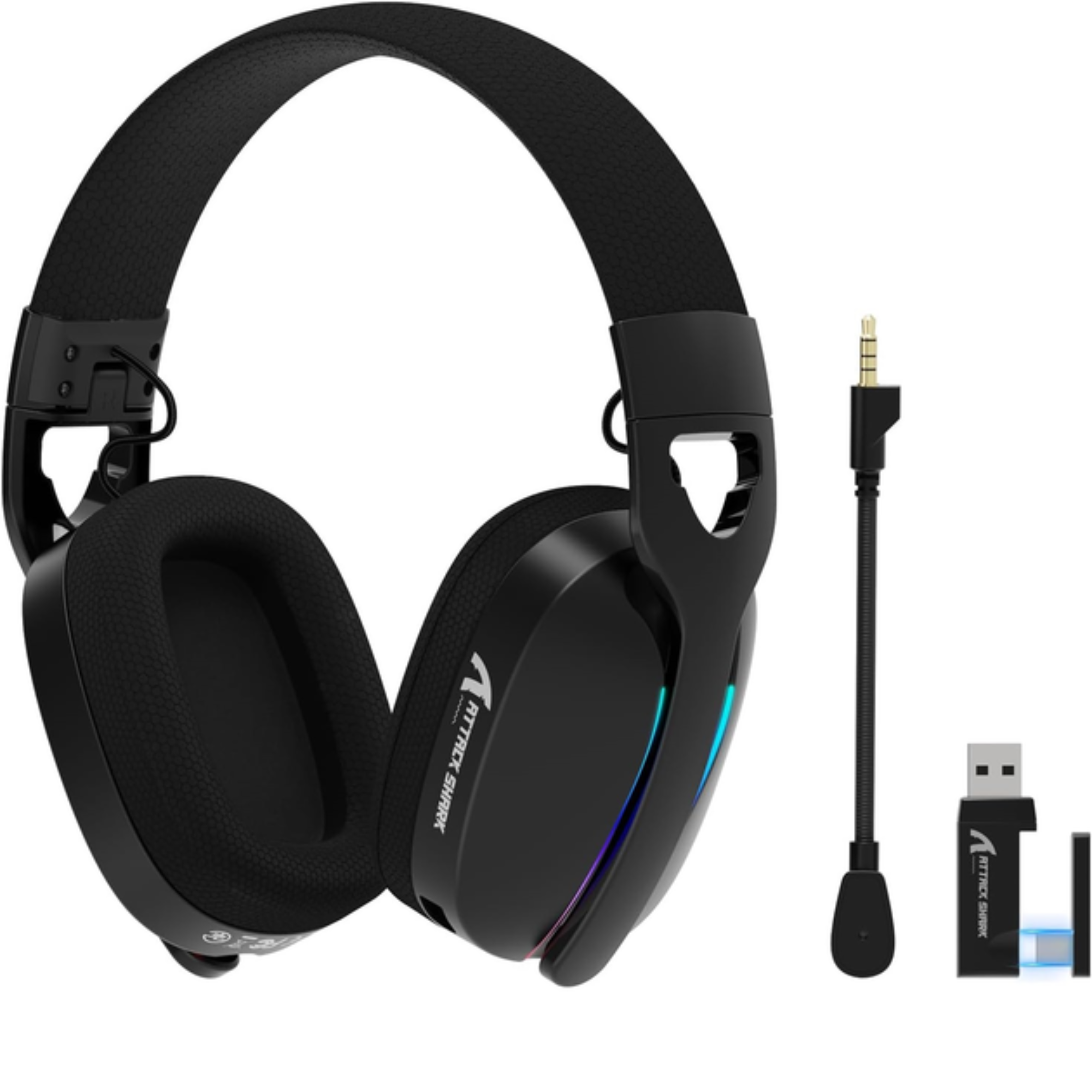 Гарнитура беспроводная Attack Shark Bluetooth/2,4G L90 RGB 7.1 PC/PS4/PS5/Switch/Xbox Black (25860554) Гарнитура беспроводная Attack Shark Bluetooth/2,4G L90 RGB 7.1 PC/PS4/PS5/Switch/Xbox Black (25860554)