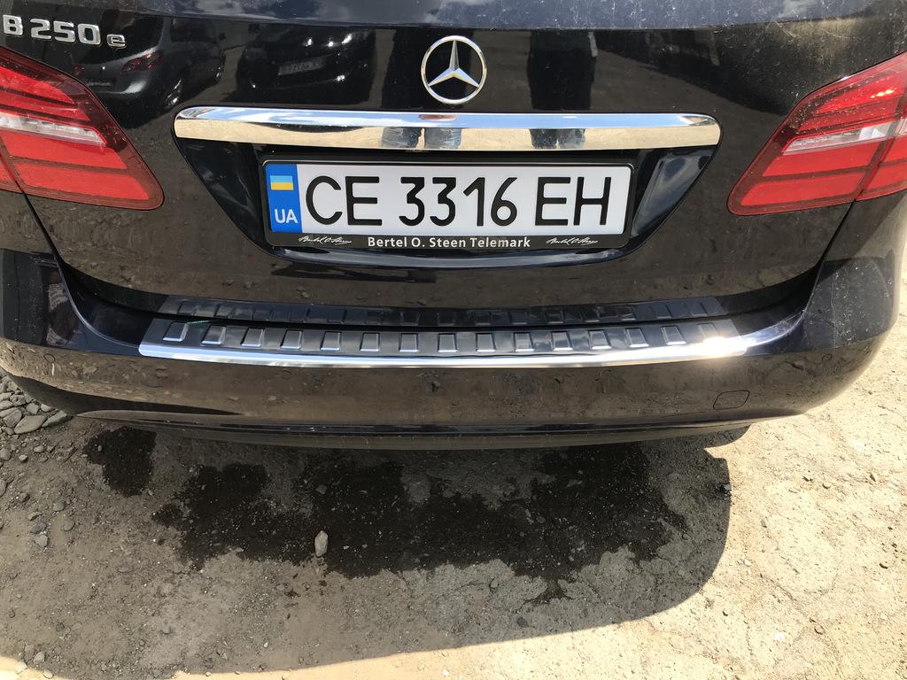 Накладка на задній бампер Carmos для Mercedes B-class W246 2011-2018 року нержавіюча сталь (66262) - фото 7