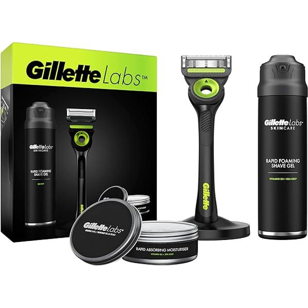 Набор для бритья Gillette Labs Бритва с 1 кассетой/подставка/гель 200 мл/крем 100 мл
