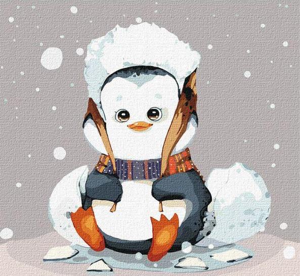 Картина по номерам Маленький пингвинчик