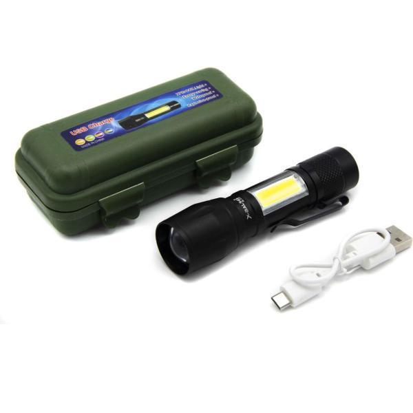 Фонарь 513/NB-666-XPE+COB Li-Ion Zoom ЗУ mircoUSB (2280745260)
