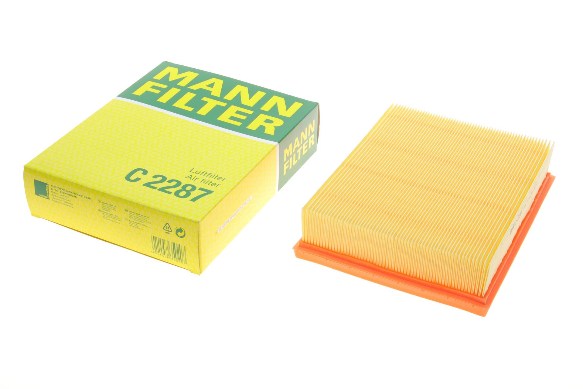 Фильтр воздушный Mann-Filter для MB A-class W169/B-class W245 1,5-2,0 04-12 (C 2287)