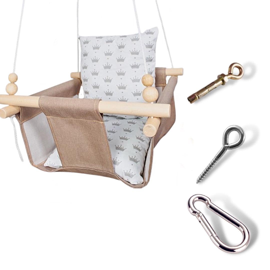 Детская качеля Infancy Короны Бежевый (9675145) Детская качеля Infancy Короны Бежевый (9675145)