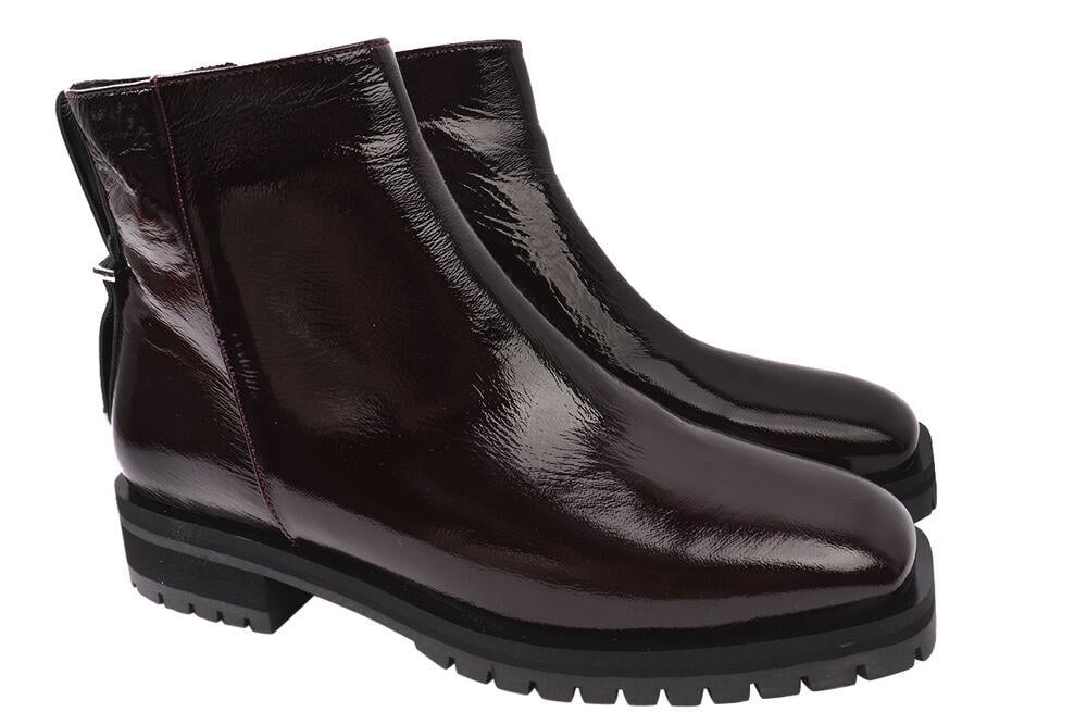 Ботинки женские Molly Bessa из лакированой кожи на низком ходу р. 40 (232-20DHC)