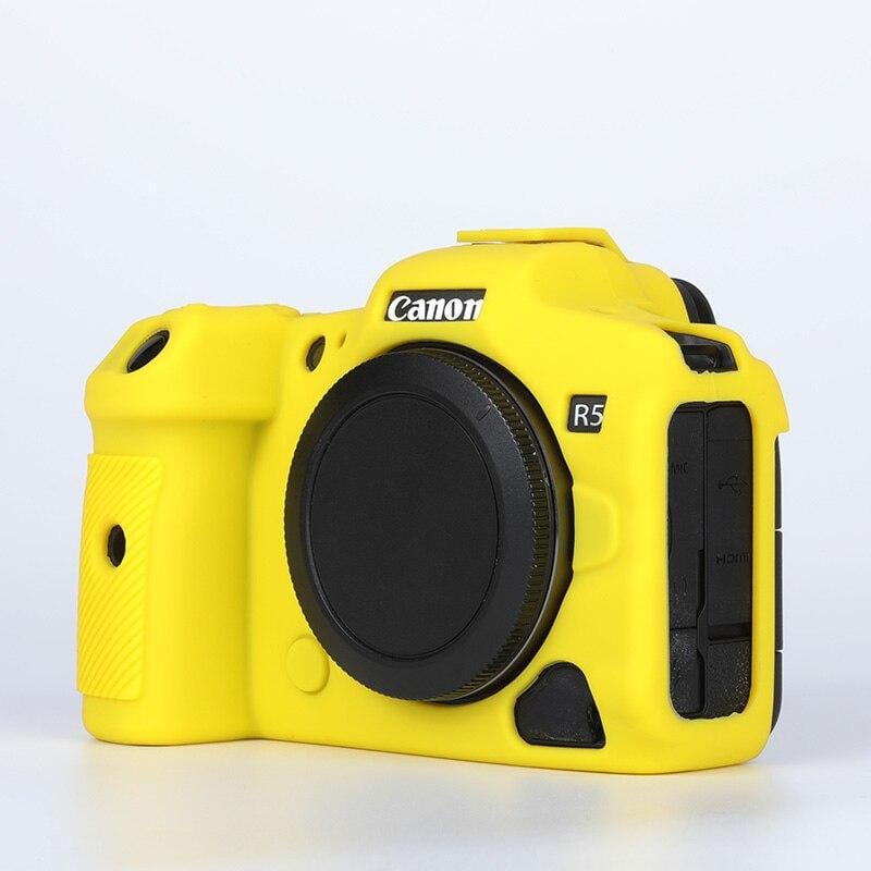 Чехол защитный силиконовый для фотоаппаратов Canon EOS R6 R6 Mark II Желтый