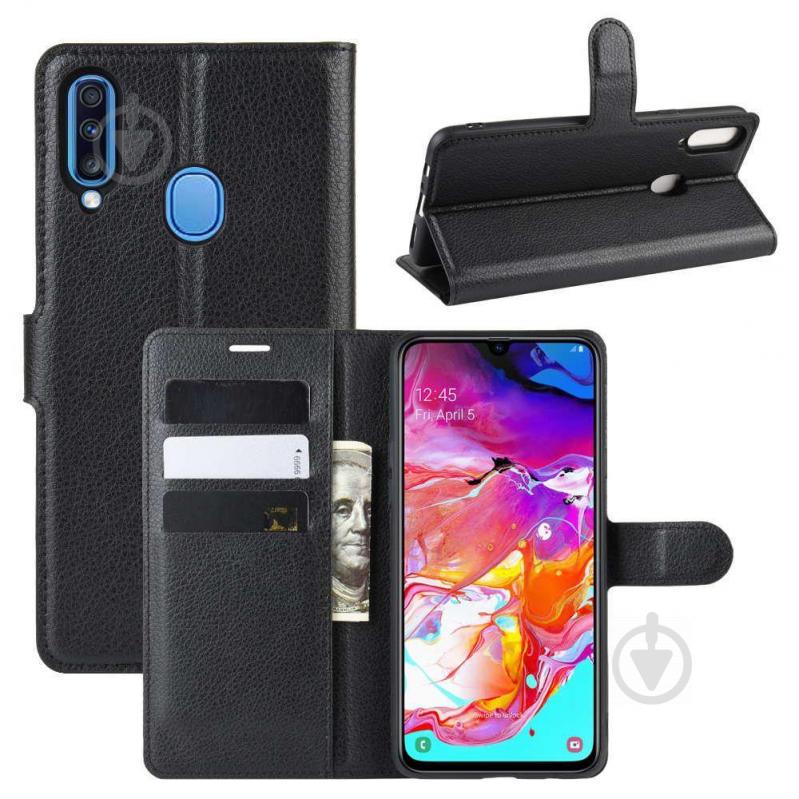 Чохол-книжка Litchie Wallet Samsung A207 Galaxy A20s Black (hub_wjIH30154) - фото 2