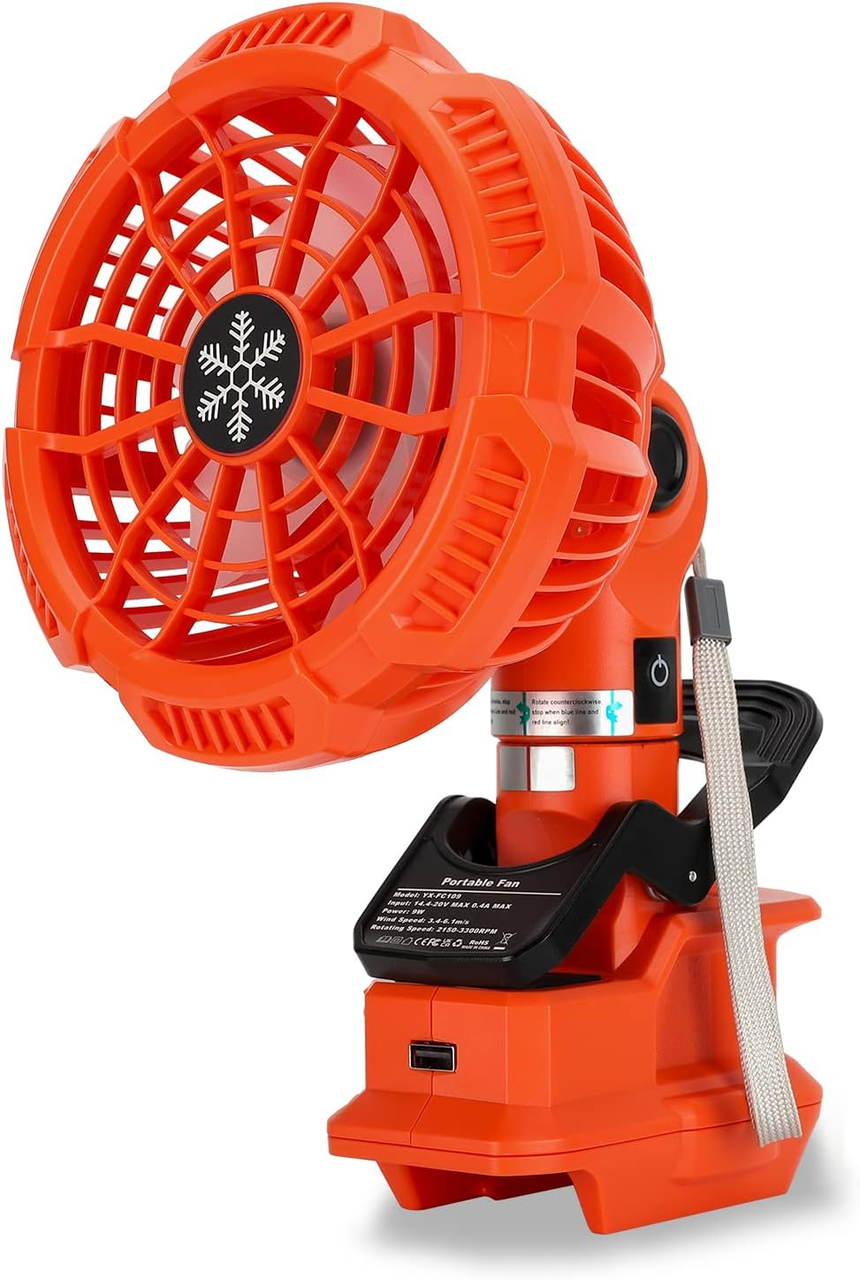 Вентилятор Black+Decker с зажимом для литиевой батареи 20 В (2899377596)