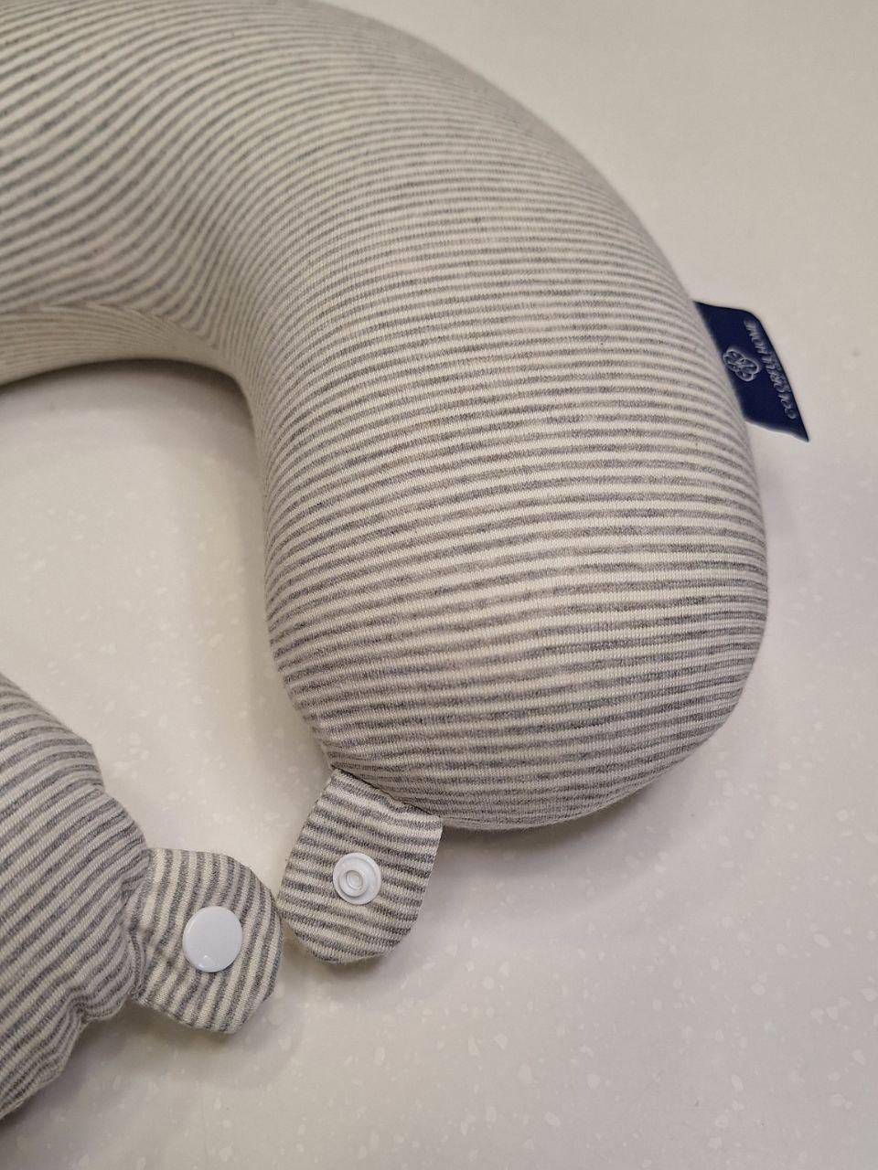 Подушка-рогалик дорожня Colorful Home з ефектом пам'яті Бежевий/Сірий (1441) - фото 2 Подушка-рогалик дорожня Colorful Home з ефектом пам'яті Бежевий/Сірий (1441) - фото 2