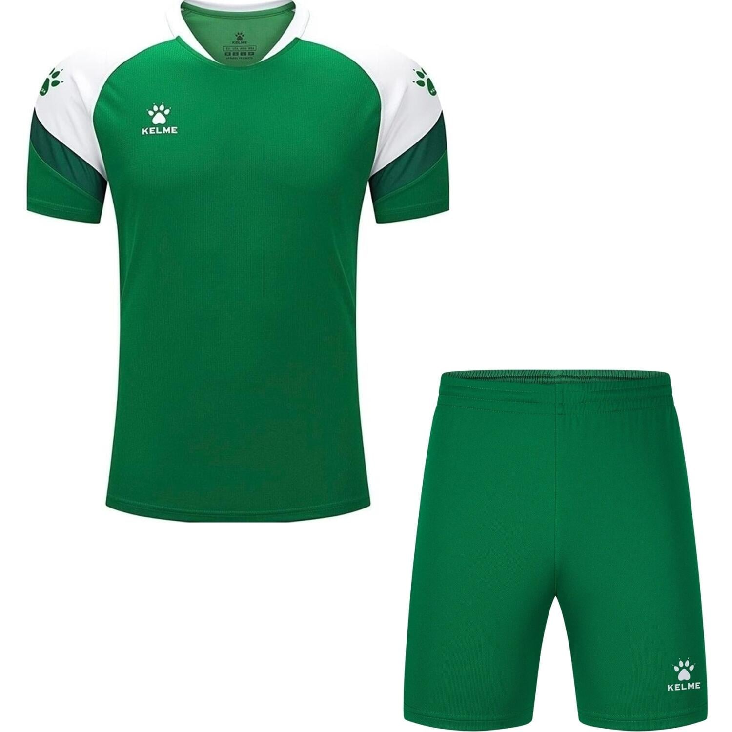 Комплект футбольної форми Kelme BRAVO S Зелено-білий (9311_7351ZB1255.9311)