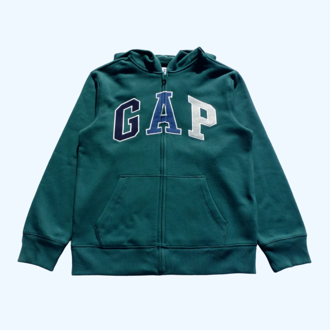 Толстовка дитяча GАР на флісі з брендовим лого 164-176 см Зелений