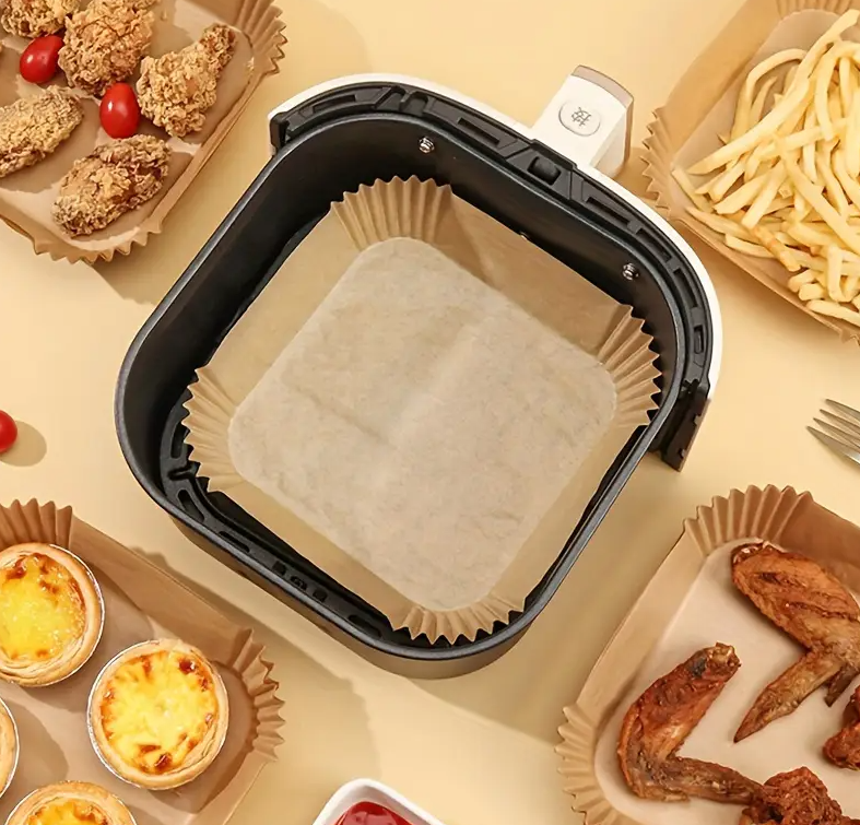 Форми паперові для аерогриля квадратні 50 шт. 20/28х4 см - фото 4