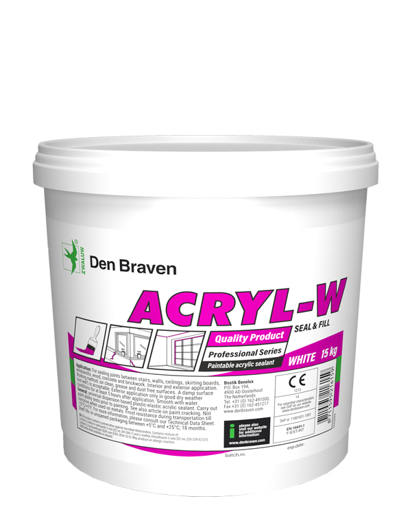 Герметик Den Braven Acryl-W 15 кг Белый (31068793)