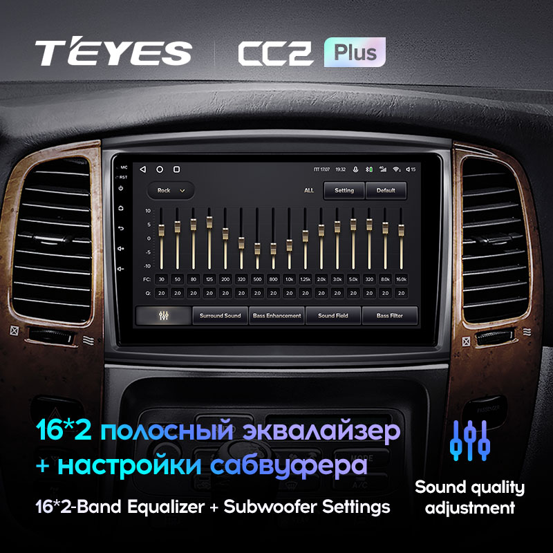 Автомагнітола штатна Teyes для Toyota Land Cruiser LC 100 2002-2007 Android CC2-PLUS 3+32G Wi-Fi варіант А (1461446626) - фото 3