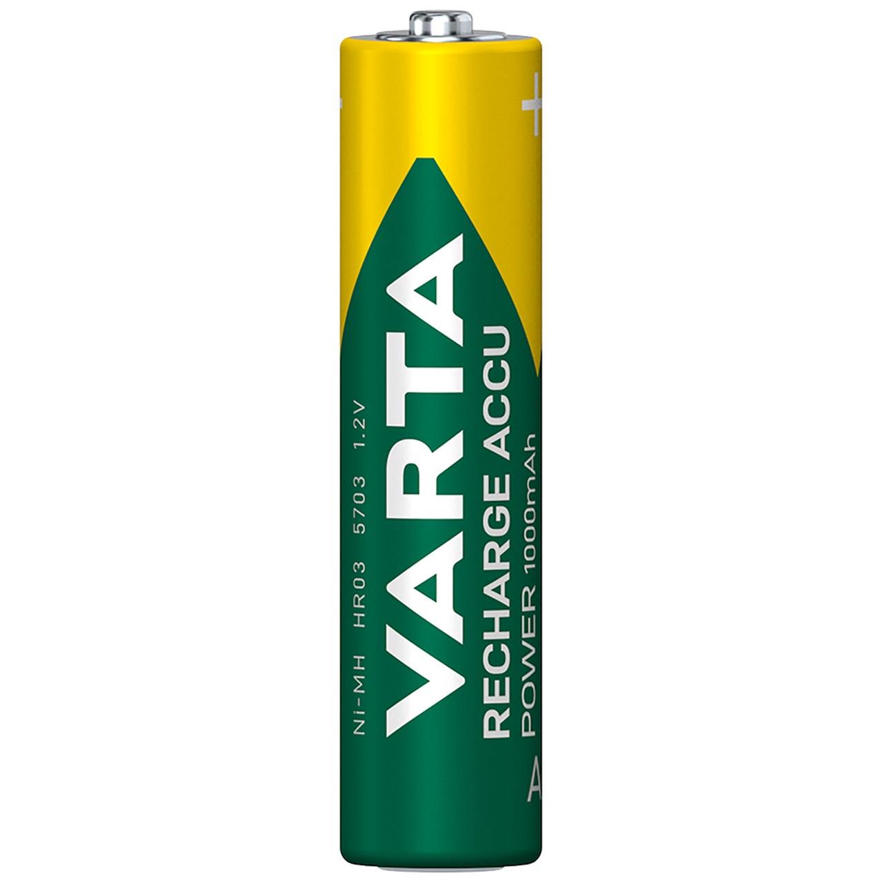 Акумулятор Varta AAA/HR03 1000 mAh R2U 4 шт. (101482) - фото 2