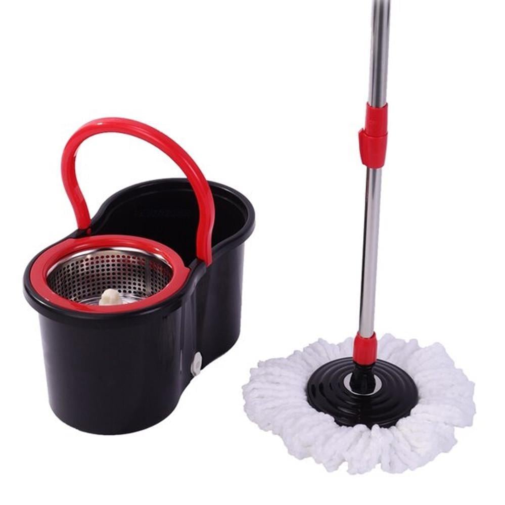 Швабра автоматическая Spin Mop 360  с ведром центрифуга 8 л Черный