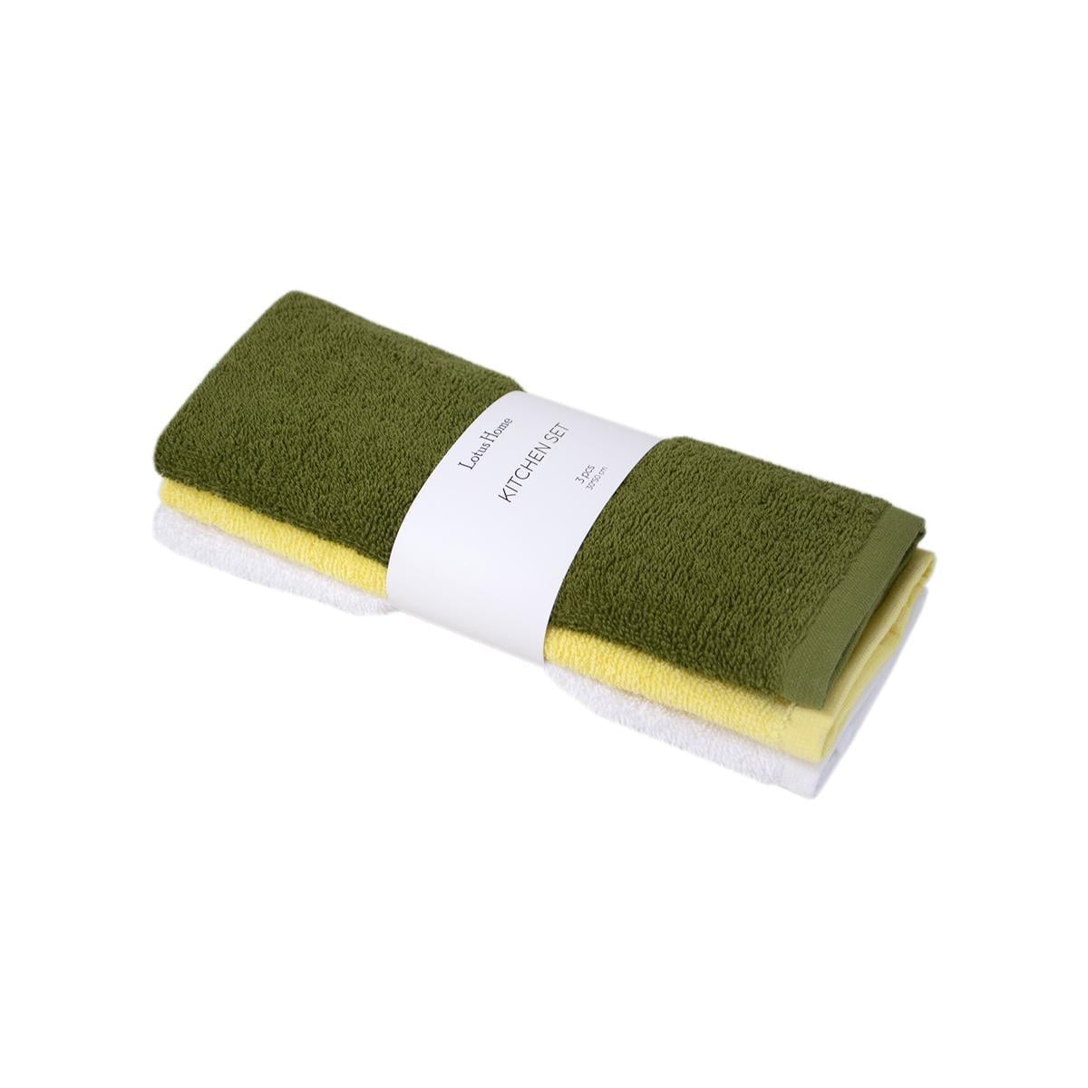 Набор полотенец Lotus Home Basic 3 шт. 400 г/кв. м 30x50 см Зеленый/Желтый/Белый (svt-2000022342414) Набор полотенец Lotus Home Basic 3 шт. 400 г/кв. м 30x50 см Зеленый/Желтый/Белый (svt-2000022342414)