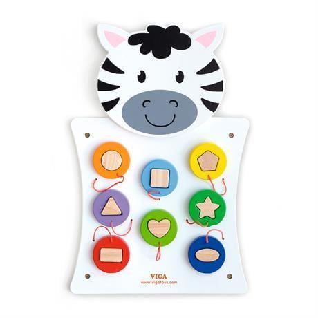 Бизиборд Viga Toys Зебра с фигурками (18060)
