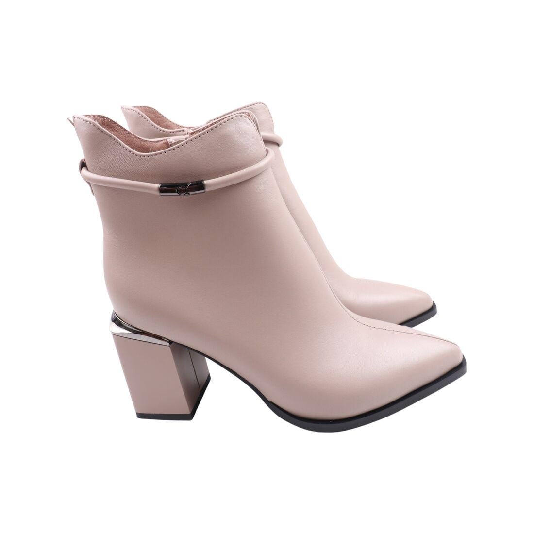 Ботильоны женские Angelo Vani натуральная кожа р. 37 Бежевый (222-23DH)