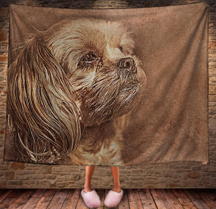 Плед з 3D принтом Собака 150x200 см (epi_1672)