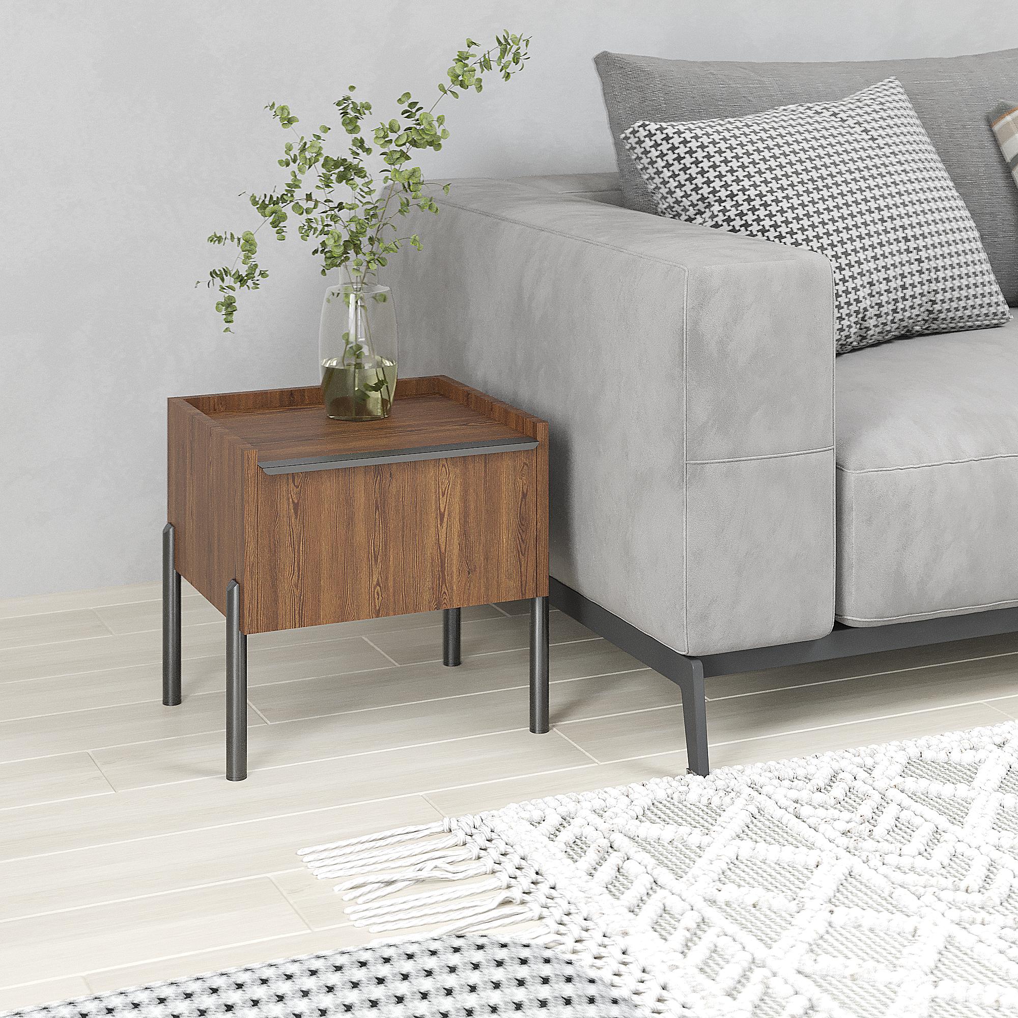 Прикроватная тумба Ларго ТУ-Ларго 400х400х350мм Дуб Родос