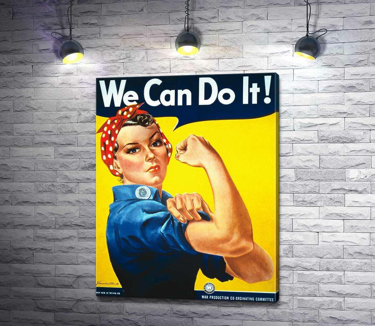 Картина ArtPoster Мы можем это сделать (We Can Do It) – Джей Говард Миллер (J. Howard Miller) 77x100 см Модуль №1 (000488)