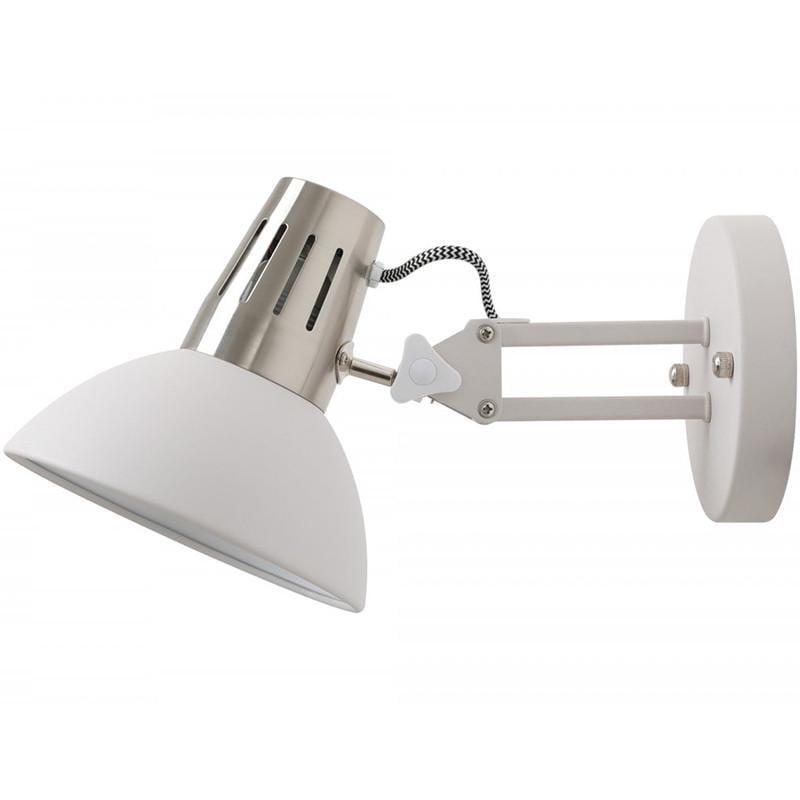 Светильник настенный GTV ARTEMIA+ с выключателем E27 IP20 одинарный Белый (00000036324)