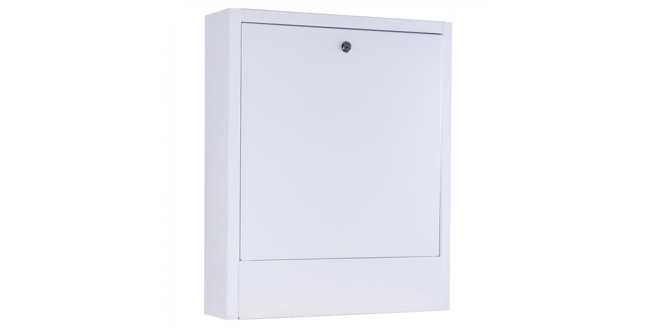 Шкаф коллекторный Галіндустрія ШКЗ-01 для наружного монтажа стальной с замком 485х580х120 мм Белый (124-119-000000215)