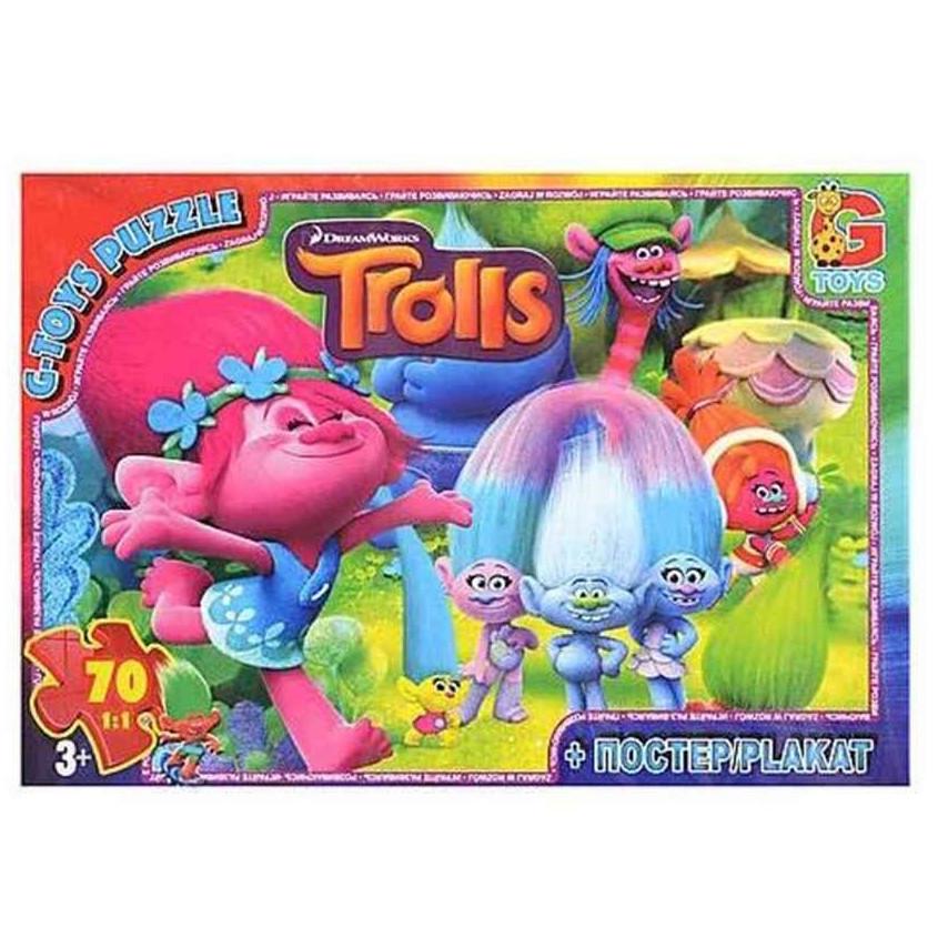 Пазлы детские картонные G-Toys Тролли 70 эл. (IP-177-P-727)
