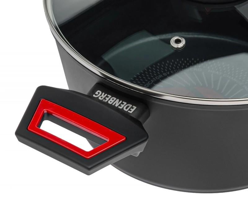 Кастрюля/казан Edenberg EB-13093 с термоиндикатором и стеклянной крышкой 2 л 20x9 см (EB-13093) - фото 3 Кастрюля/казан Edenberg EB-13093 с термоиндикатором и стеклянной крышкой 2 л 20x9 см (EB-13093) - фото 3