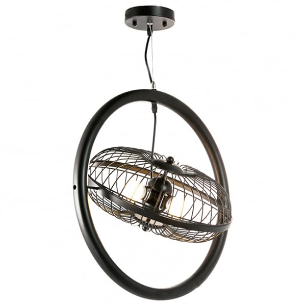 Люстра-підвіс Flora в формі вентилятора на 3 лампи Чорний (ZD042B/500)