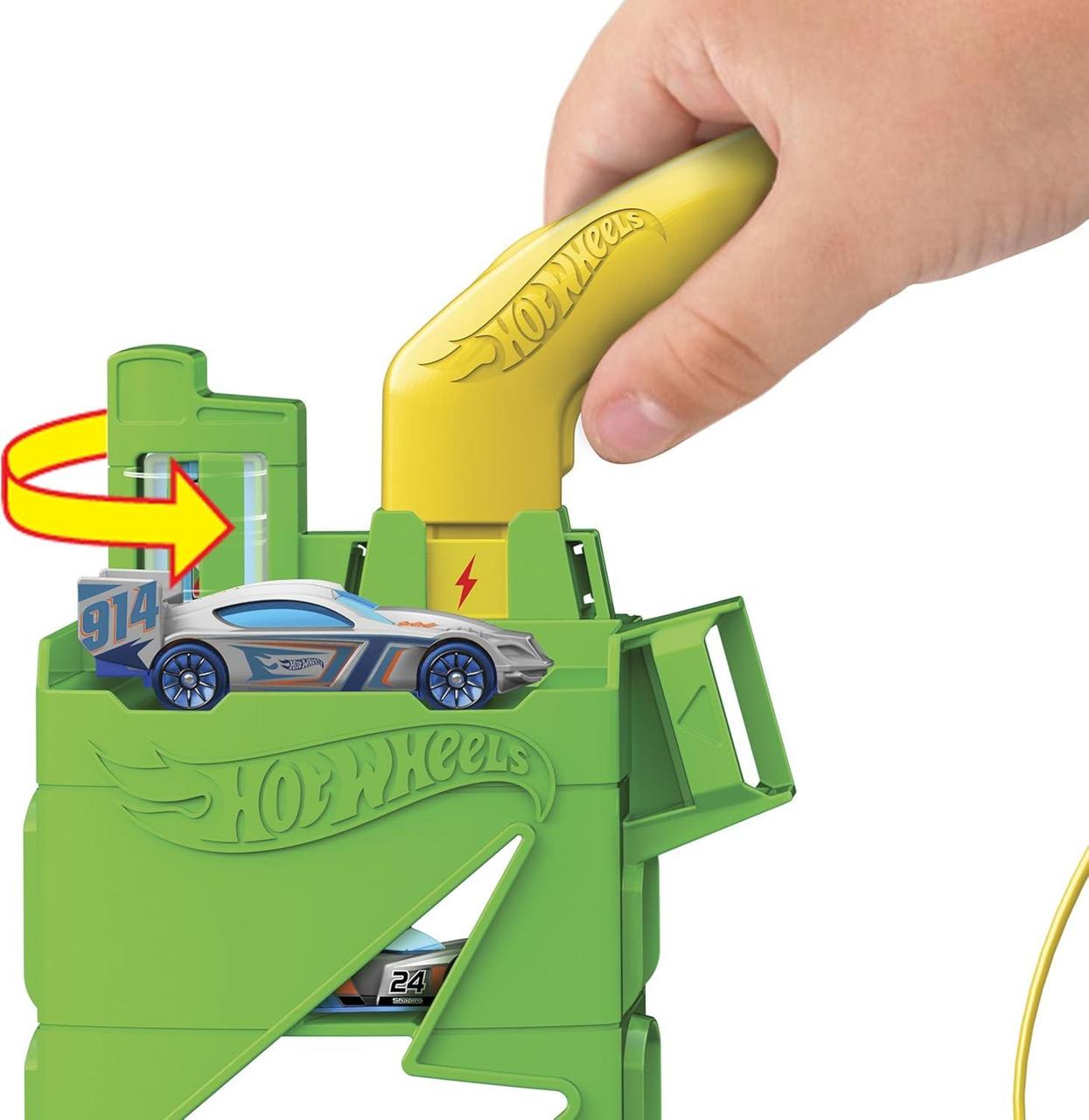 Трек Hot Wheels City Super Recharge Fuel Station Заправочная станция для суперзарядки (HTN79) - фото 4