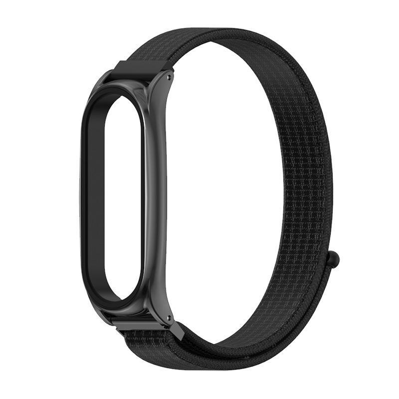 Ремешок для смарт-браслетов MiJobs Nylon Loop Plus для Xiaomi Mi Band 4/3 Черный (1381P)