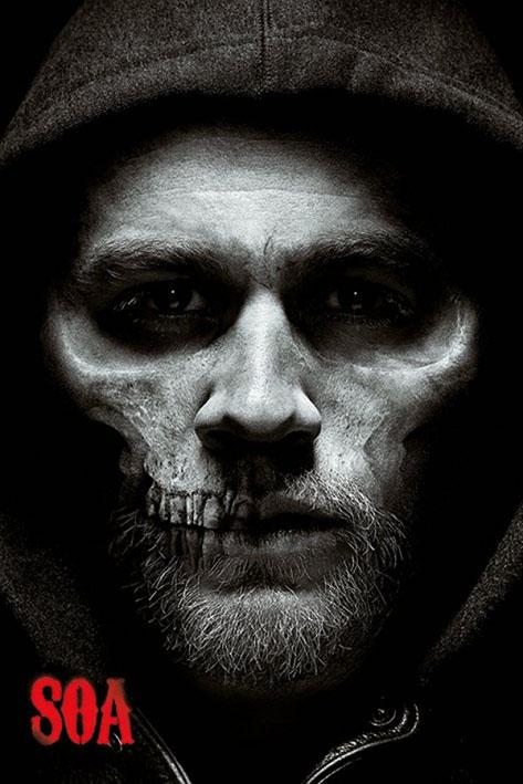 Постер плакат Сыны Анархии/Sons Of Anarchy Jax Skull 61x91,5 см