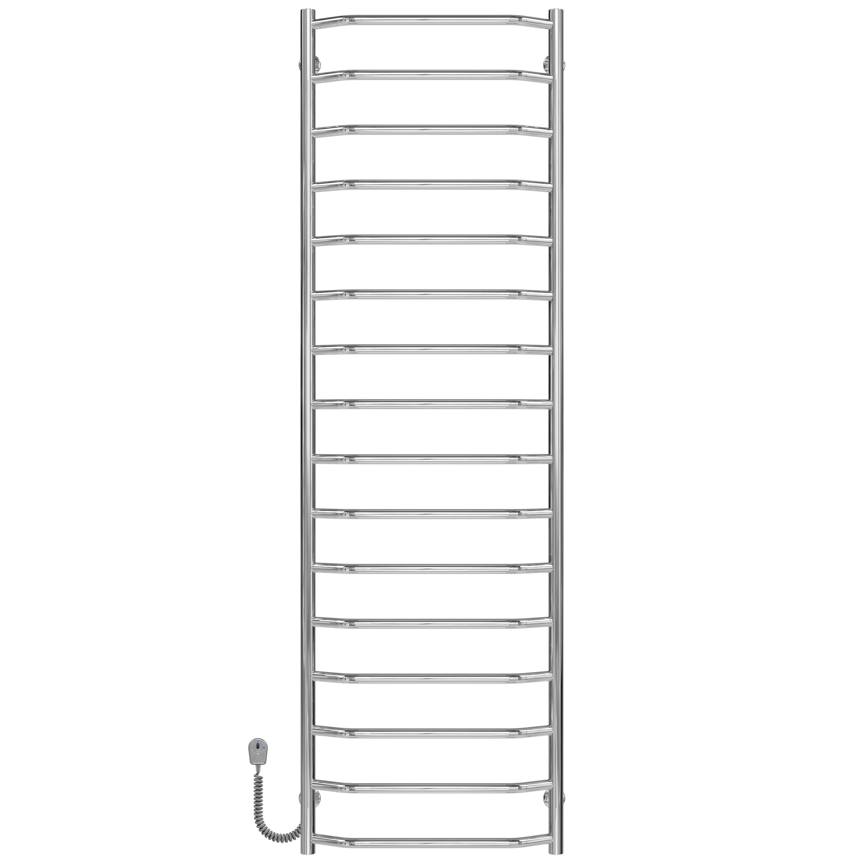 Полотенцесушитель электрический Deffi Трапеция П16 EF16 левое подключение нержавеющая сталь 500х1700 мм Хром (C.TR.170.50.16.ECL5)