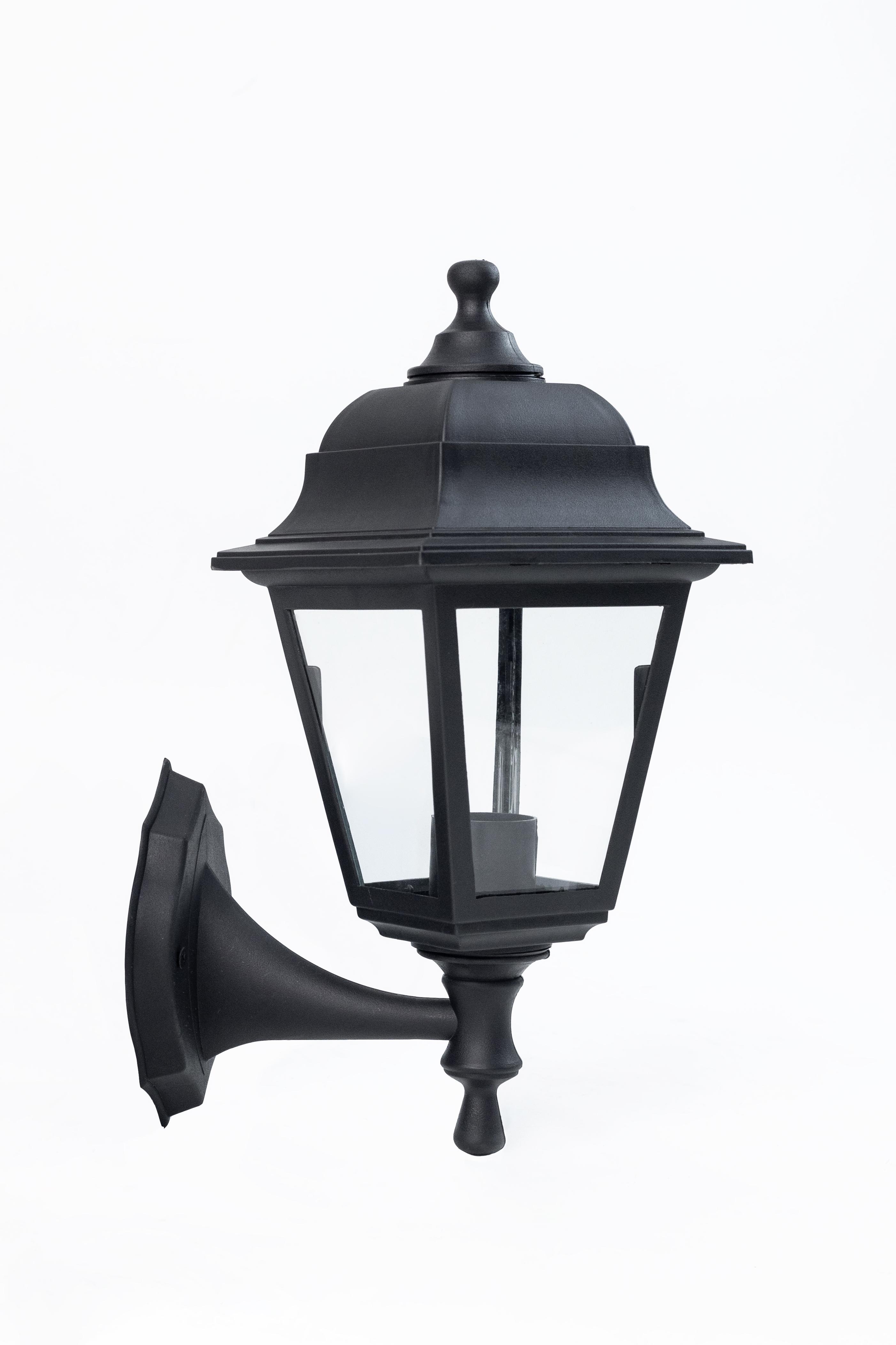 Світильник садово-парковий ТЄП Брі Ретро настінний з прозорим склом Чорний (7222110)