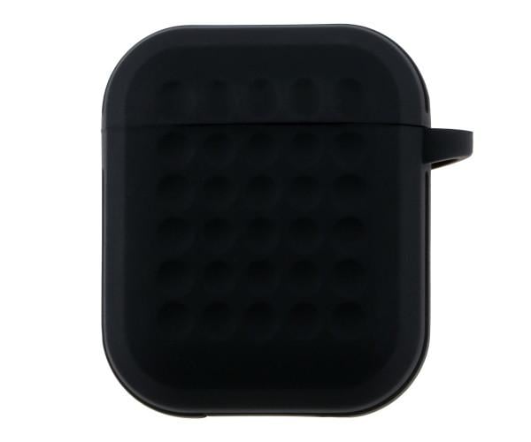 Чехол-футляр для наушников Silicone Fashion Case with Hook для Airpods 1/2 Black