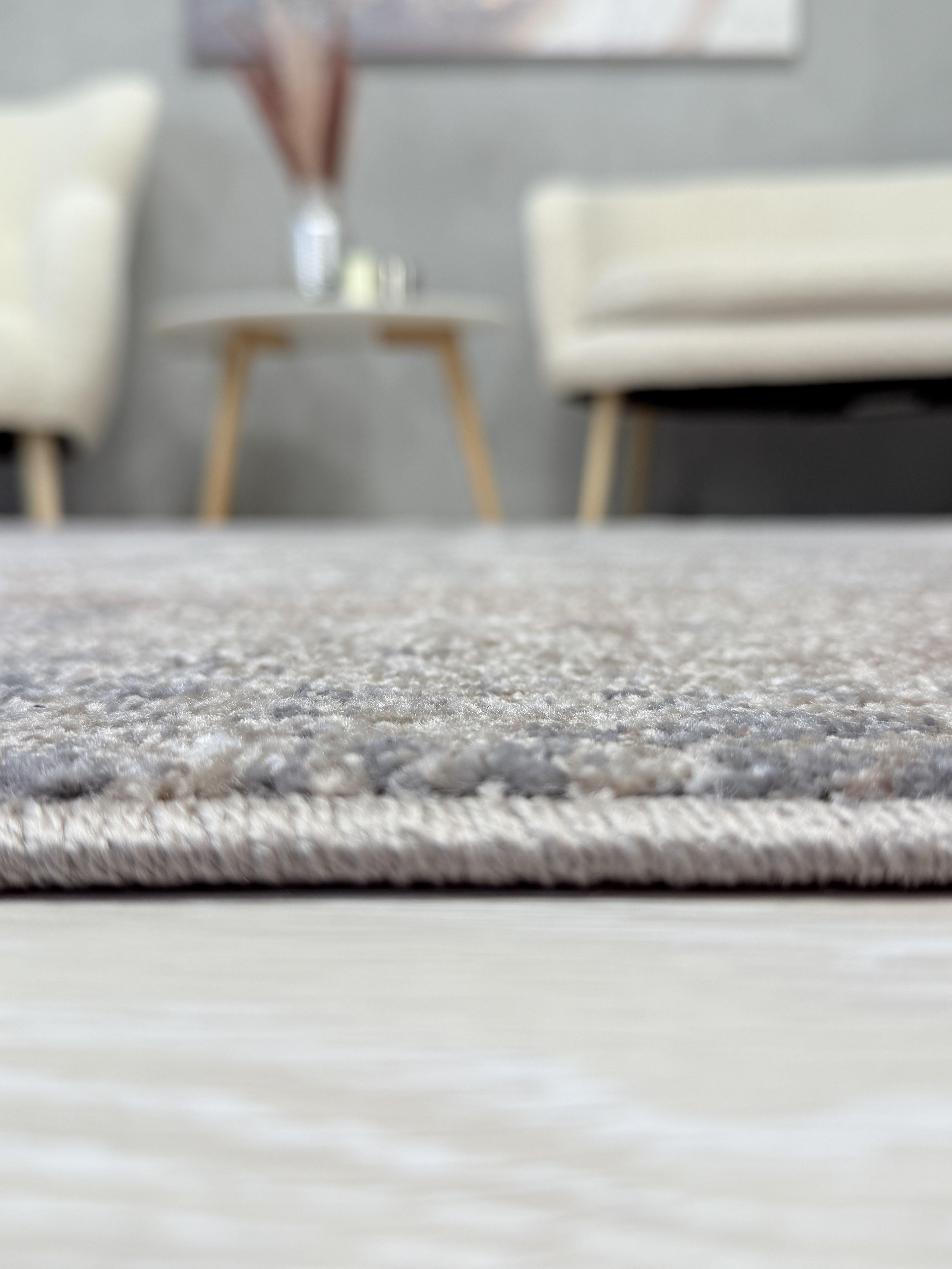 Ковер Mira с низким ворсом 200x400 см Бежевый с серым (24136/121B8) - фото 12