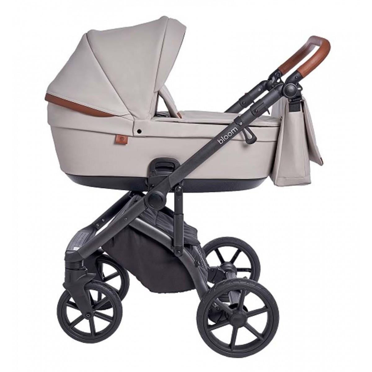 Коляска Roan Bloom универсальная 2в1 с багажной корзиной и сумкой Island Stone (9023-RB-11)