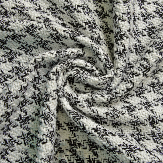 Ткань костюмная IDEIA Букле стиль 1,5 м Белый/Черный (2200004138640)