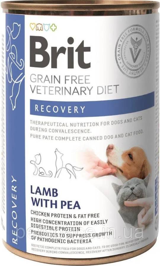 Консерва для кошек и собак Brit GF VD Dog&Cat Can Recovery 400 г (8595602536191)