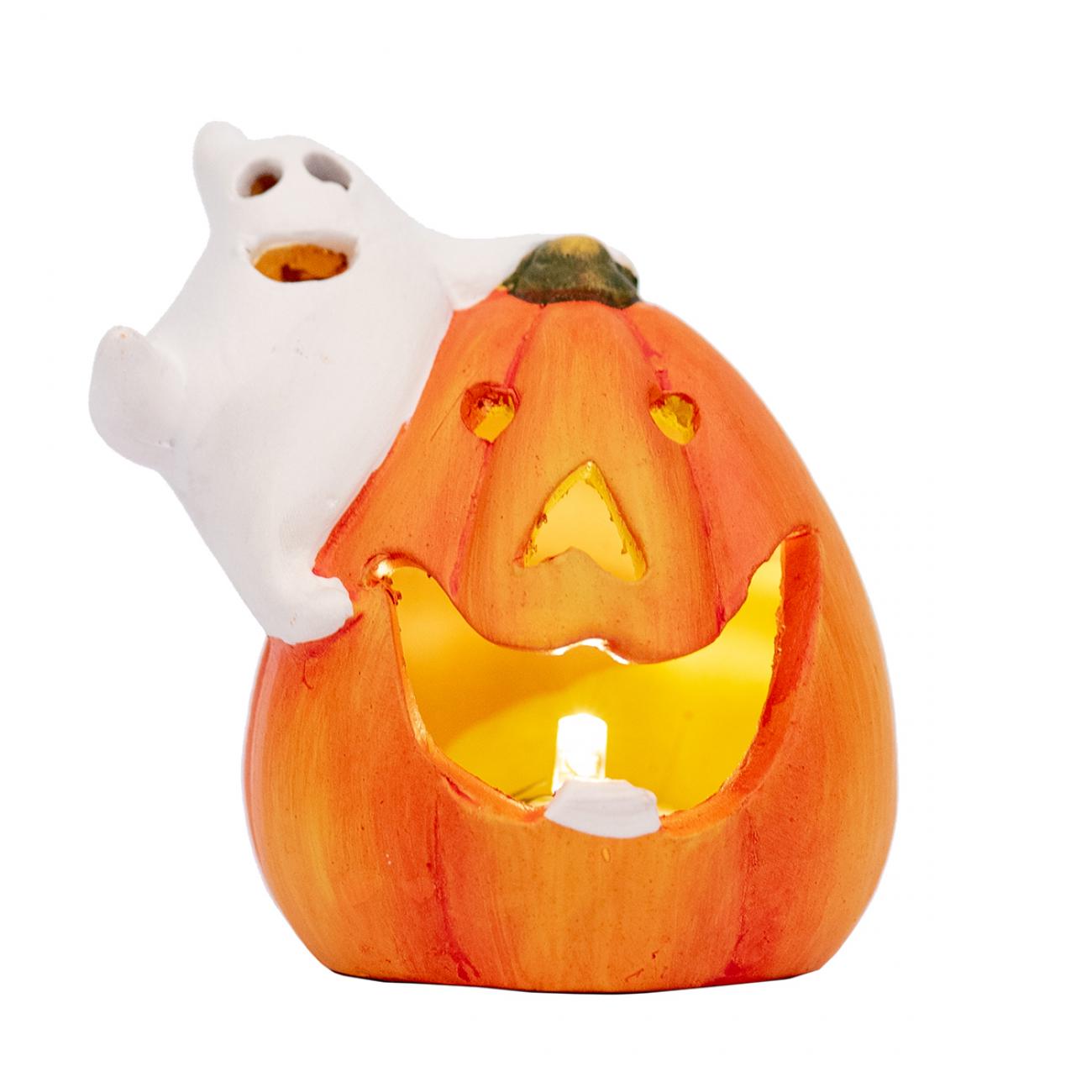 Статуетка YES! Fun Halloween Pumpkin and Ghost LED 8 см (974190)