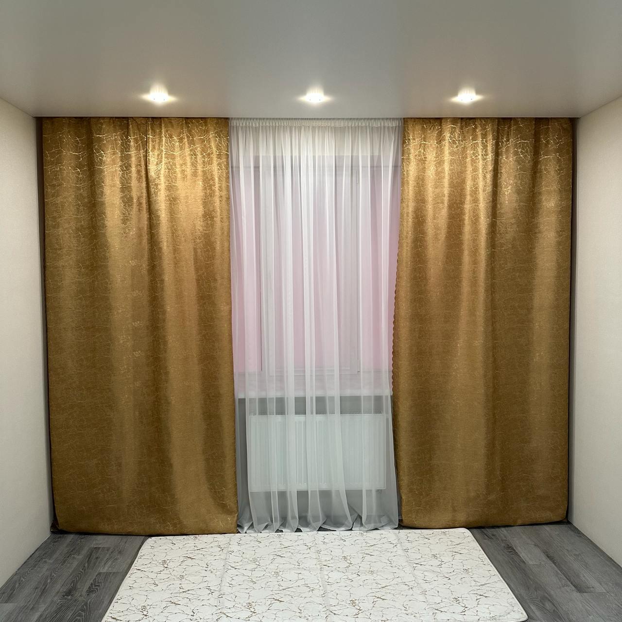 Шторы Лорен жаккардовые 1,5х2,7 м 2 шт. Золотой - фото 2 Шторы Лорен жаккардовые 1,5х2,7 м 2 шт. Золотой - фото 2