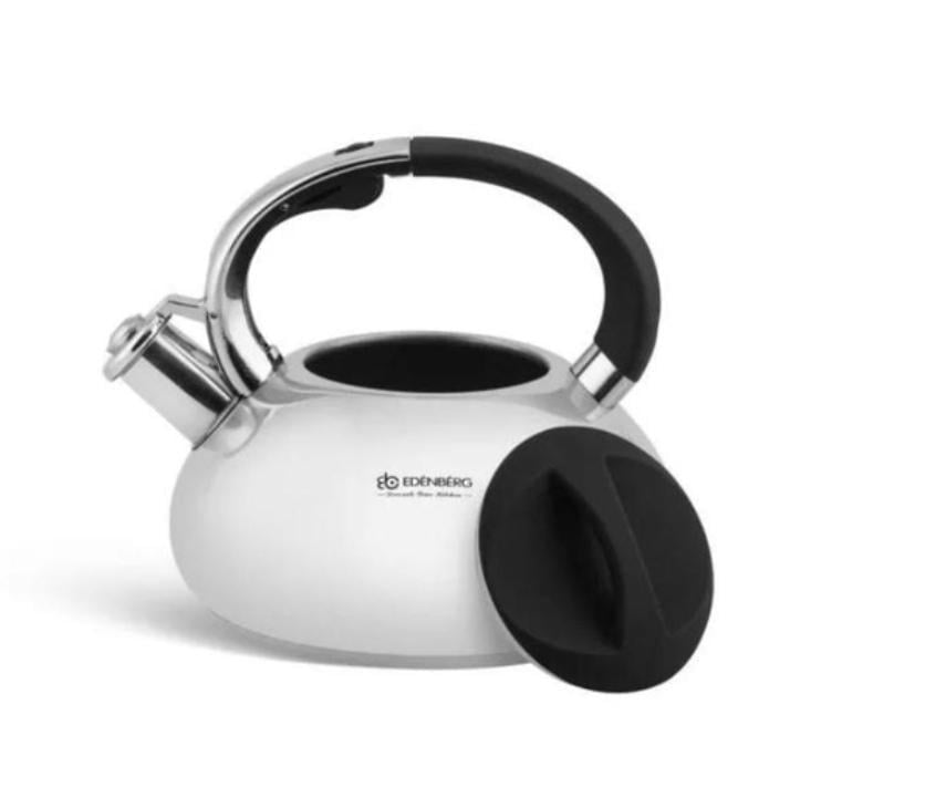 Чайник со свистком Edenberg с черной ручкой 2,5 л (EB-2436) - фото 2 Чайник со свистком Edenberg с черной ручкой 2,5 л (EB-2436) - фото 2
