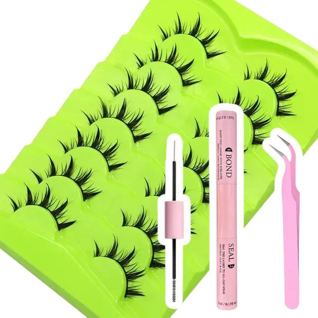 Набор искусственных ресниц 3D и средства для нанесения 7 пар (26841123)