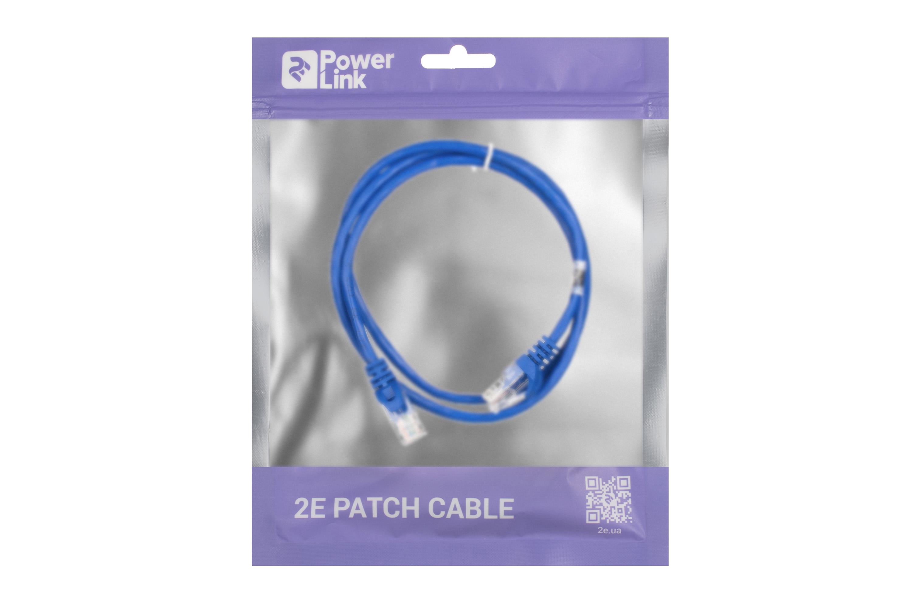 Патч-корд 2E Cat 5e 26AWG з екранованою крученою парою UTP 1 м Синій (2E-PC5ECA-100BL) - фото 3