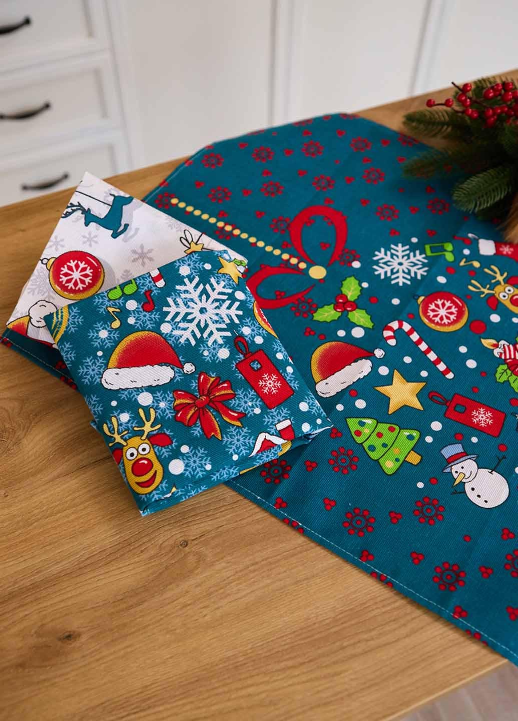 Набор кухонных полотенец новогодний Волшебные истории 60х47 см 3 шт. - фото 5 Набор кухонных полотенец новогодний Волшебные истории 60х47 см 3 шт. - фото 5